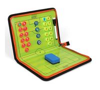 Magnetic Soccer Coaching Whiteboard, Double-Sided Soccer Whiteboard, with Chess Pieces, Markers and Erasers, Zipper Design, for Teaching