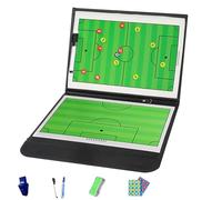 Magnetic Soccer Whiteboard Table, Basketball Strategy Board for Schools, with Marker Pen and Eraser, PU Material, Foldable in Three Sections, for Training(Football)