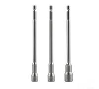 Magnetic Socket Bit, Hex Shank Bit, Chrome Vanadium Steel, 150mm Extended Length, Strong Magnet for Electric Drill, Automotive Repair, Furniture Assembly, 3/4/5 Pack(D)