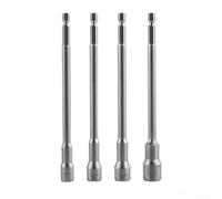 Magnetic Socket Bit, Hex Shank Bit, Chrome Vanadium Steel, 150mm Extended Length, Strong Magnet for Electric Drill, Automotive Repair, Furniture Assembly, 3/4/5 Pack(B)
