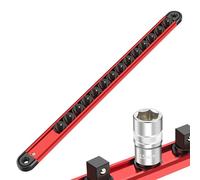 Magnetic Socket Organizer Set - 14 Pieces, Metric Socket Holder, Slides Dee Loop Freely | Metal Sleeve Storage Rack, Hold 143 Pieces Standard, Metric SAE