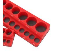 Magnetic Socket Organizer Set, 3PCS Socket Holder Tray with Powerful Magnet, 1/4in 3/8in 1/2in Drive Sockets Storage, Non - Slip Rubber Surface for Toolboxes, Workshop and Garage O (UK Standard)