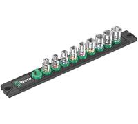 Wera Socket Magnetic A 4 Rail Strip Zyklop Socket Set 1/4" Drive 9 Piece, 005400