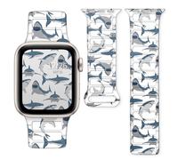 Magnetic Soft Silicone Strap Compatible with 38mm 40mm 41mm 42mm 45mm Case Compatible with iWatch Series SE11/10/9/8/7/6/5 4/3/2/1, Universal Replaceable Band, Mousey grey, 38/40/41MM, Bund