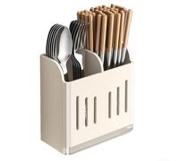 Magnetic Spice Rack 16 x 6 x 16 cm Double Compartments (White) | Two separate compartments, ideal for spices and cutlery, 16 x 6 x 16 cm dimensions, space-saving on metal surfaces