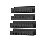 Magnetic spice racks set for kitchen appliances no drilling needed, Ink Black