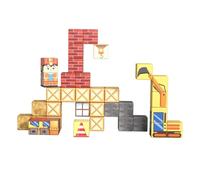 Magnetic stacking blocks 35 pieces for trip and stress relief - creative toy for children in the practical box