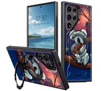 Magnetic Stand Case for Samsung Galaxy S24 Ultra 6.8", Full Coverage Hard Back Shockproof Cover with 360° Rotatable Kickstand, Supports Magnetic Car Mount & Wireless Charging, Tree Koala Guitar