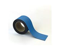 Magnetic Steel Easy-Wipe Tape, Thin & Flexible, Cut to Fit Strip, Magnetic, High Visible Identification. Suitable For All Non-Magnetic Surfaces (Blue 70mm x 10m)