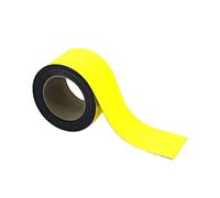 Magnetic Steel Easy-Wipe Tape, Thin & Flexible, Cut to Fit Strip, Magnetic, High Visible Identification. Suitable For All Non-Magnetic Surfaces (Yellow 70mm x 10m)