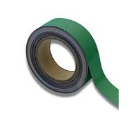 Magnetic Steel Easy-Wipe Tape, Thin & Flexible, Cut to Fit Strip, Magnetic, High Visible Identification. Suitable For All Non-Magnetic Surfaces (Green 40mm x 10m)