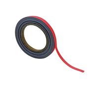 Magnetic Steel Easy-Wipe Tape, Thin & Flexible, Cut to Fit Strip, Strong Magnetic Tape, High Visible Identification, Suitable For All Non-Magnetic Surfaces - Red - H.10mm x W.10M