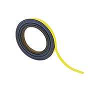Magnetic Steel Easy-Wipe Tape, Thin & Flexible, Cut to Fit Strip, Strong Magnetic Tape, High Visible Identification, Suitable For All Non-Magnetic Surfaces - Yellow - H.10mm x W.10M