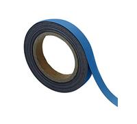 Magnetic Steel Easy-Wipe Tape, Thin & Flexible, Cut to Fit Strip, Strong Magnetic Tape, High Visible Identification, Suitable For All Non-Magnetic Surfaces - Blue - H.15mm x W.10M
