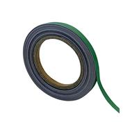 Magnetic Steel Easy-Wipe Tape, Thin & Flexible, Cut to Fit Strip, Strong Magnetic Tape, High Visible Identification, Suitable For All Non-Magnetic Surfaces - Green - H.10mm x W.10M