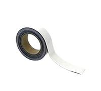Magnetic Steel Easy-Wipe Tape, Thin & Flexible, Cut to Fit Strip, Strong Magnetic Tape, High Visible Identification, Suitable For All Non-Magnetic Surfaces - White - H.60mm x W.10M