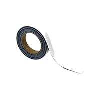 Magnetic Steel Easy-Wipe Tape, Thin & Flexible, Cut to Fit Strip, Strong Magnetic Tape, High Visible Identification, Suitable For All Non-Magnetic Surfaces - White - H.25mm x W.10M