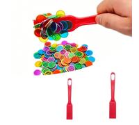 Magnetic Stick Early Learning Toy for Kids Spatial Thinking Logic Development Creative Building Play Indoor Parent-Child Fun Activity PS Plastic 19.1CM (Red*2)