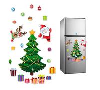 Magnetic Stickers Christmas Tree Decorations, Xmas Themed Fridge Magnets Sticker Decoration include Reindeer Santa Claus Gift Box, Home Decor for Indoors Outdoor Metal Door Mailbox Car