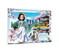 Magnetic Stickers Princess Paper Dolls Playset, Reusable, 26x19x0.8cm, Toddler Fashion Games, Paper Fashion Dolls, Lightweight And Travel Companion, For Learning And Child Entertainment