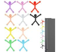 Magnetic-StickFigure Toys - Creative Poseable Human Magnets, 10 Pack Decorative Fridge Accessories Set | Funny Magnetic-People for Whiteboard Refrigerator Desk Decoration Road Trips Use