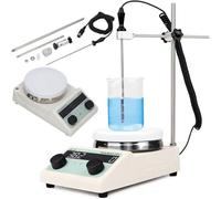 Magnetic Stirrer Adjustable Speed 200-1500RPM Hotplate Up to 300°C for Home Brewing and Laboratory Mixing