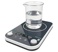 Magnetic Stirrer Hot Plate, 20W Digital Lab Stirrer with 5L/10L Capacity, Programmable Speed, 24H Timer, Forward/Reverse Rotation, 9 Program Memory, Tempered Glass Panel