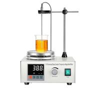 Magnetic Stirrer Hotplate, 200W, 1000mL, Digital Temperature Display | 0-2000 rpm stepless speed, up to 100°C heating, ±0.1°C display accuracy, PTFE stir bar and adjustable sensor support.