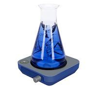 Magnetic Stirrer Hotplate with Heating Function, Adjustable 0-2000RPM, Max 500ML Stir Capacity, Tempered Glass Plate, Low Noise, Ideal for Chemistry, Biology, Brewing