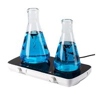 Magnetic Stirrer Magnetic Mixer 2 Units Head, Digital Temperature, 4000 RPM Magnetic Agitator, Strong Power, Stepless Speed Regulation, Small Size for Laboratory, Scientific Research