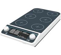 Magnetic Stirrer Magnetic Mixer Digital Hot Plate, Four-Station Six-Position Mixer, Adjustable Speed, LCD Display, Ideal Lab Heating Stirring Device for Chemistry Experiments
