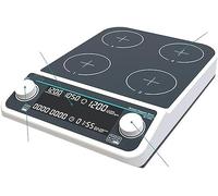 Magnetic Stirrer Magnetic Mixer Digital Hot Plate, Four-Station Six-Position Mixer, Adjustable Speed, LCD Display, Ideal Lab Heating Stirring Device for Chemistry Experiments