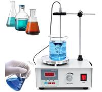 Magnetic Stirrer, with 12.5cm diameter heating plate, LED display, support stand and stir bar, 0-2600RPM Rotational speed, for fields such as biochemistry