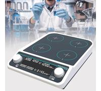 Magnetic Stirrer With LED Display - Synchronous/Asynchronous Control - Adjustable Speed/Time - Multi-Position Lab Stirrer - 50-1500 RPM Digital Display Mixing Work Plate - Professional Stirring Tool