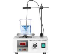 Magnetic Stirrers, 1L Heating Magnetic Stirrer Hot Plate W/Stir Bar 0-2000R/Min V-ortex Mixer Distillation Kit Chemistry Laboratory Equipment