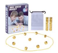 Magnetic Stone Strategy Game With String, Portable Magnetic Chess Skill Board Game, 20 Strong Magnet Stones, Travel Family Party Game For Kids And Adults, Camping Party (#C)