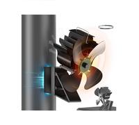 Magnetic Stove Fan Wood Stove Fan for wood-burning stove, 2 in 1 quiet without electricity, for firewood, spare part
