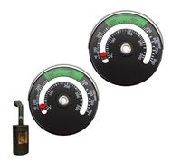 Magnetic Stoves Thermometer, 2 Piece Log Burner Temperature Gauge, Temperature Meter For Wood Log Fireplace Pipe Stove Measuring Device