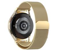 Magnetic straps for Samsung Galaxy Watch 7 6 5 4 strap 40mm 44mm/Galaxy Watch 6 Classic 47mm 43mm/Watch 4 Classic 46mm 42mm/5 Pro 45mm/FE,One-Click Milanese Loop Stainless Steel Metal Replacement Band