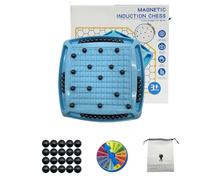 Magnetic Strategy Board Game Take the Plunge Minefield Induction Chess Set with 20 24 32 or 40 Magnets Drawstring Bag Penalty Disc for 14+ Party Logic(Board 20p)