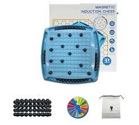 Magnetic Strategy Board Game Take the Plunge Minefield Induction Chess Set with 20 24 32 or 40 Magnets Drawstring Bag Penalty Disc for 14+ Party Logic(Board 40p)