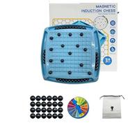 Magnetic Strategy Board Game Take the Plunge Minefield Induction Chess Set with 20 24 32 or 40 Magnets Drawstring Bag Penalty Disc for 14+ Party Logic(Board 24p)