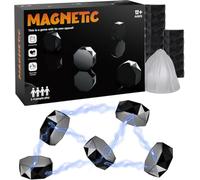 Magnetic Strategy Game with 20 Magnetic Stones & Storage Bag, Compact Travel Game for Two Players, Magnetic Game for Travel, Office & Leisure, Classic Board Game with Rope