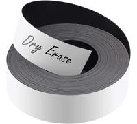 Magnetic Strip 10 m. Dry Erase White Reusable and Recordable Magnetic Roll Labels Flexible Magnetic Adhesive Tape Cuttable and Engravable (Width 30 mm)