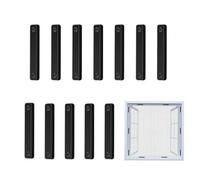 Magnetic Strips 12 Pcs Self-Adhesive Universal Strong Magnet Adhesive Screen Fixing Clips for Curtain Mesh Nets No Punching Installation for Mosquito Nets Door Curtains (Black)