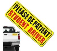 Magnetic Student Driver Signs for Car | Please Be Patient Student Driver Decal | 9x4 Inches Removable New Drivers Sticker Safety Warning Magnetic Reflective Bumper Sticker for Car