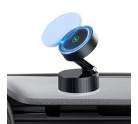 Magnetic Suction Phone Holder, Dashboard Mobile Phone Holder, Car Dashboard Navigation Phone Holder, 180 Degree Adjustable 15 W Wireless Charge, Multifunctional Removable Mobile Clamp for the Home