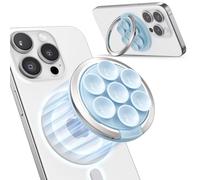 Magnetic Suction Phone Mount for MagSafe Case, Silicone Octo Cup Buddy Sticky Grip for iPhone, Hands-Free Selfie/Video for TikTok Influencer/Creator, Women Girl Teen Gift Light Blue