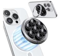 Magnetic Suction Phone Mount for MagSafe Case, Silicone Octo Cup Buddy Sticky Grip for iPhone, Hands-Free Selfie/Video for TikTok Influencer/Creator, Women Girl Teen Gift Black