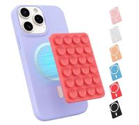 Magnetic Suction Phone Mount for MagSafe Case,Silicone Octob Cup Buddy Sticky Phone Grip Holder for iPhone,Removable Hands-Free Selfie/Video for TikTok & Instagram Influencer/Creator (Rose Red)